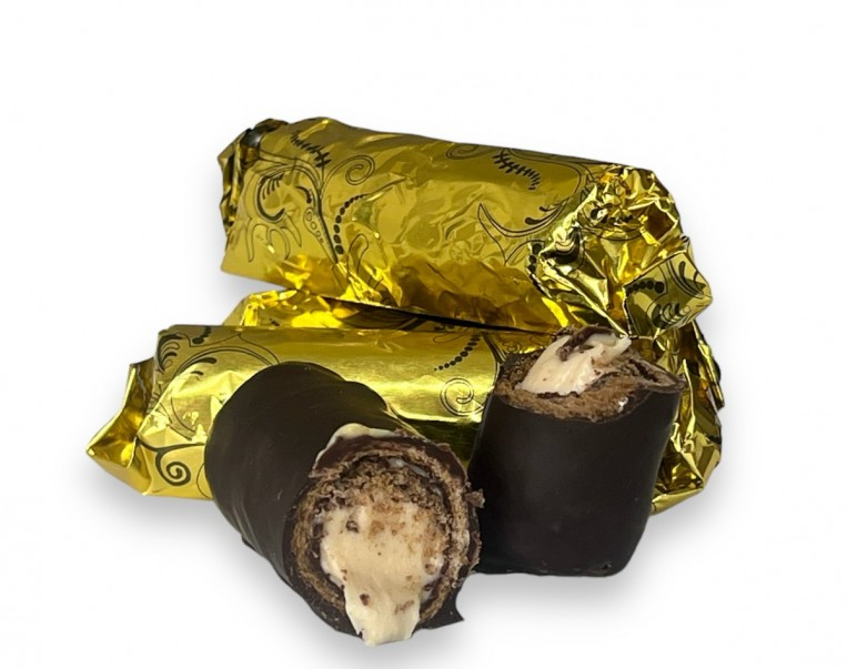 Τυλιχτό πουράκι σοκολάτας με γέμιση κρέμα Buenο, συσκευασία 500γρ.